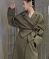 Asymmetric Belted Coat